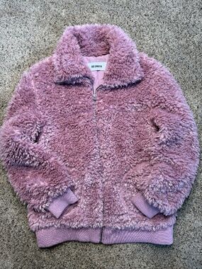 BB Dakota Faux Fur Mauve Jacket, Size M